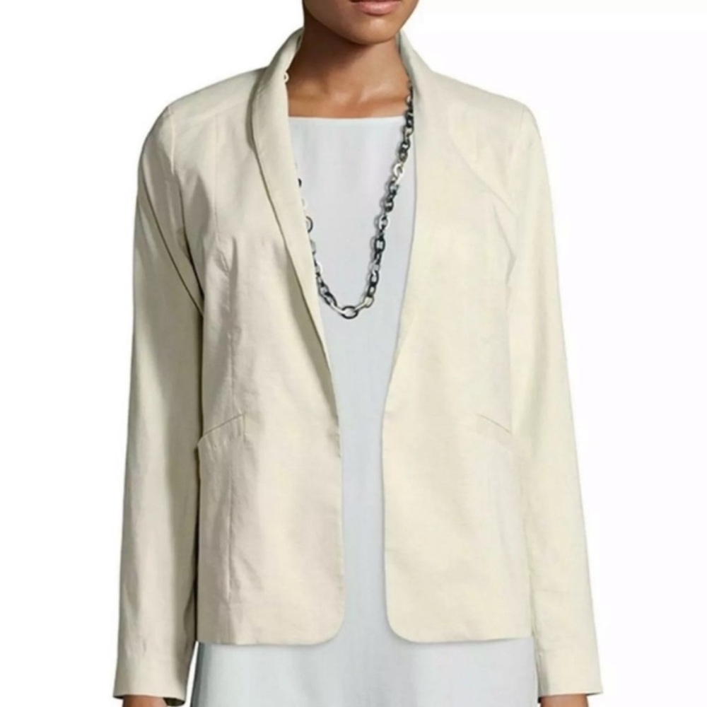 EILEEN FISHER polished ramie blazer